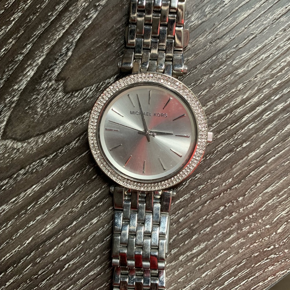 Michael Kors silver diamond watch